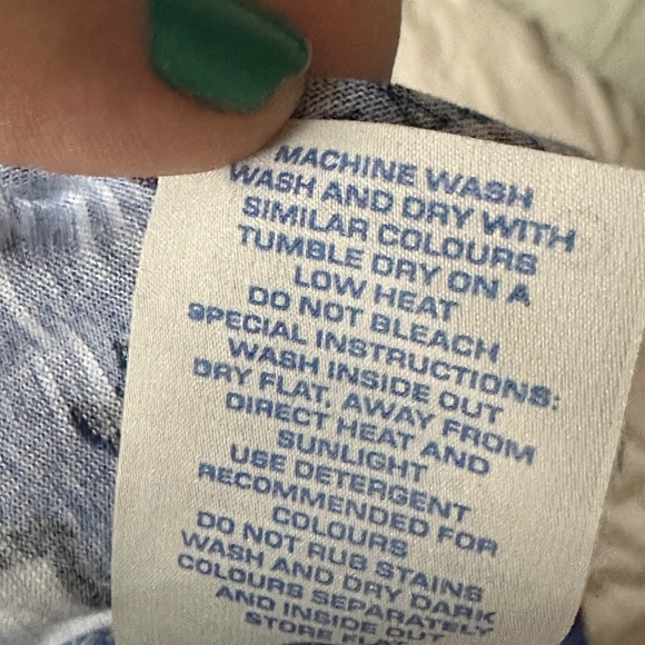 Boden Cap Sleeve Blue and Black Floral Babydoll Dress Size 6 Empire Waist - Picture 7 of 8